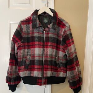 Wild Fable Red and Gray Plaid Jacket, XL